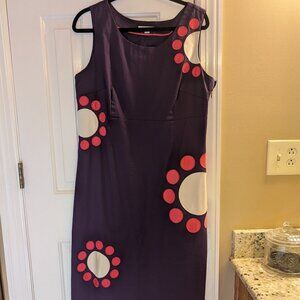 Boden purple and pink midi shift dress Size 14